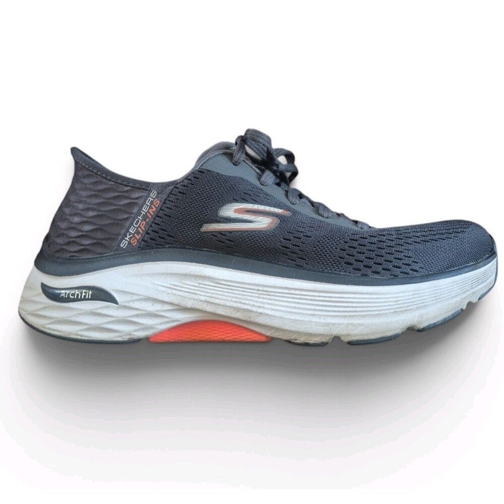 Skechers Go Run Slip-Ins Max Cushioning Black RUNNING Shoes MENS SZ 10 NICE!